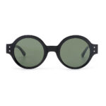 Round Acetate Sunglasses with Wide Temple