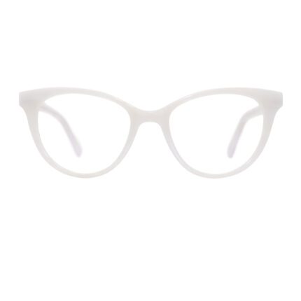Trendy White Cat-Eye Acetate Reading Eyeglasses with Purple-Tortoiseshell Option for Presbyopia