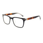 Acetate Square Optical Frame with Tortoise - Accent Arms - Image 2