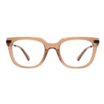 Clear Fusion Acetate Optical Frame With Slender Metal Temple