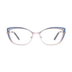 Cat - Eye Polka Dot Metal Optical Frame