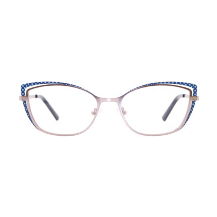 Cat - Eye Polka Dot Metal Optical Frame