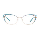Cat - Eye Polka Dot Metal Optical Frame - Image 4