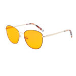 Sleek Round Metal Blue Light Glasses - Image 3