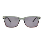 Acetate Square Sunglasses with Tortoise - Patterned Temples and Metal Rope - Detail - Image 7