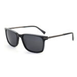Acetate Metal Square Frame Sunglasses with Paneled Design - Image 6