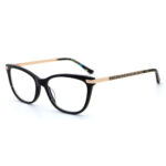 Crystal Blue/Pink/Black Acetate - Metal Embellished Optical Glasses - Image 7