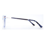 Crystal Blue/Pink/Black Acetate - Metal Embellished Optical Glasses - Image 3