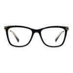 Exquisite Tinted Grid - Carved Acetate Eyeglasses with Metallic Details - Image 4