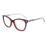 Floral Printed Acetate Cat - Eye Optical Frames - Image 4