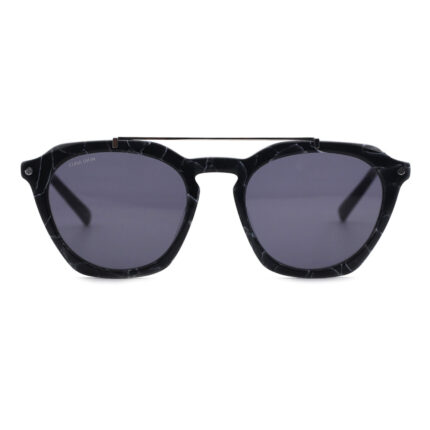 Marble - Textured Acetate Sunglasses with Double Bridge & Square Lens Design