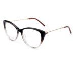 premium cat-eye acetate metal optical frame for women