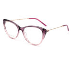 premium cat-eye acetate metal optical frame for women