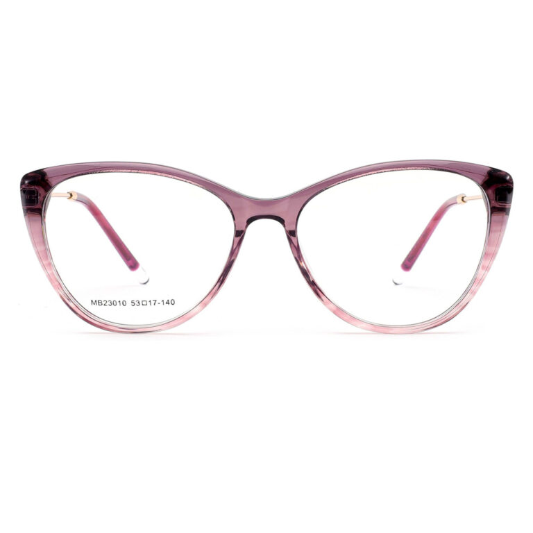 premium cat-eye acetate metal optical frame for women