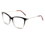 premium square cat-eye acetate metal optical frame for women