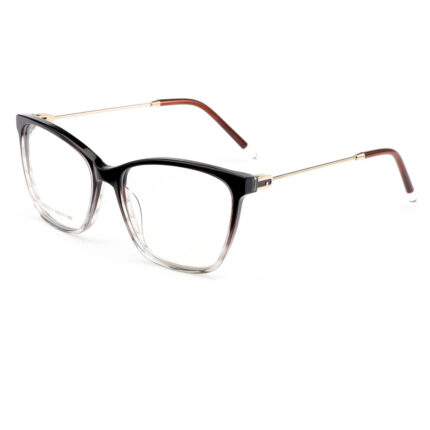 premium square cat-eye acetate metal optical frame for women