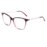 premium square cat-eye acetate metal optical frame for women