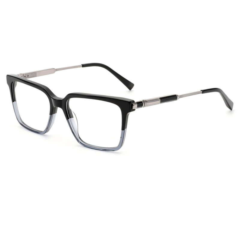 premium rectangular acetate metal optical frame for men
