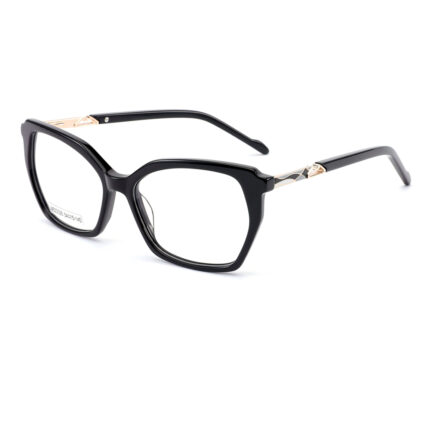 premium geometric acetate metal optical frame for women
