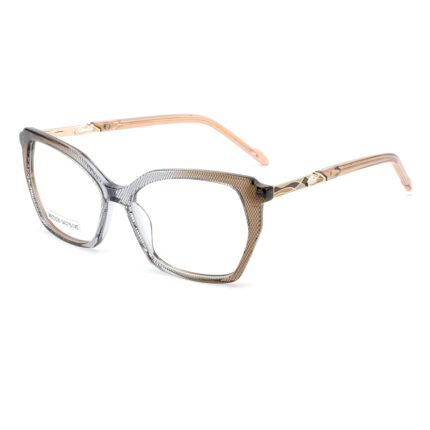 premium geometric acetate metal optical frame for women