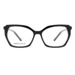 premium geometric acetate metal optical frame for women