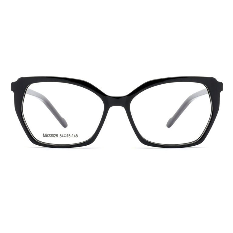 premium geometric acetate metal optical frame for women