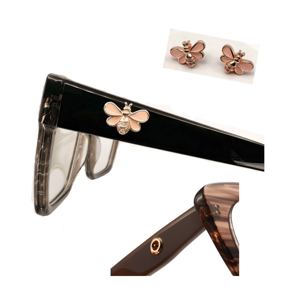 JAD260515YG premium interchangeable decor acetate optical frame for women
