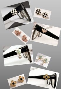 premium interchangeable decor acetate optical frame for women