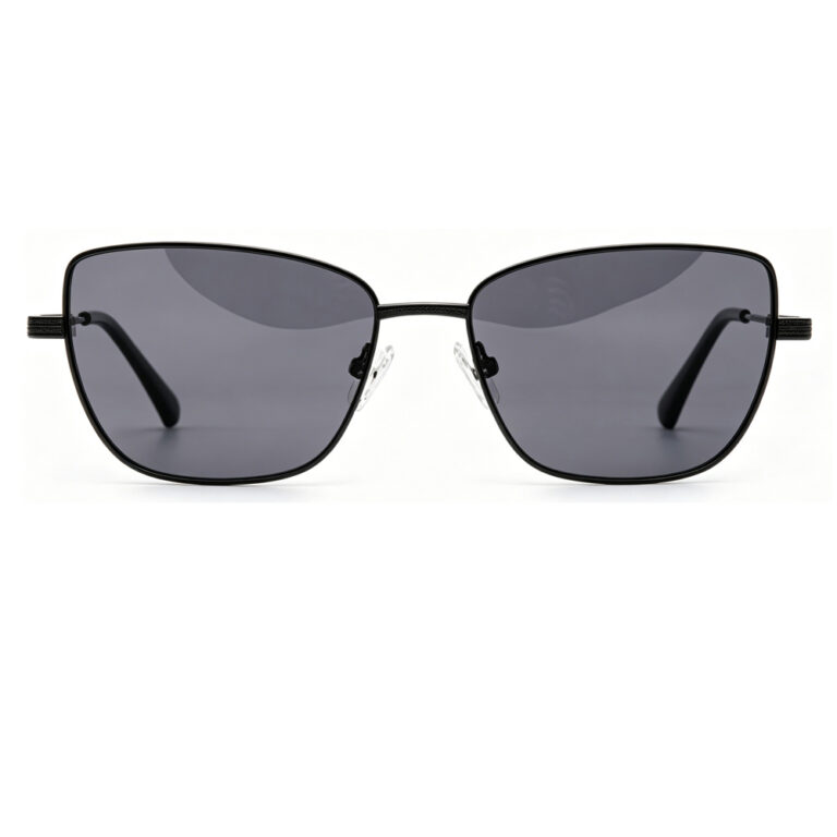 premium lightweight metal square polarized sunglasses for men