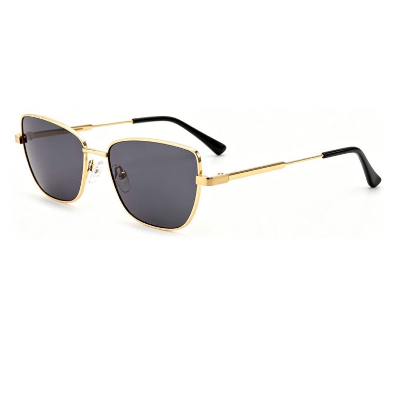 premium lightweight metal square polarized sunglasses for men