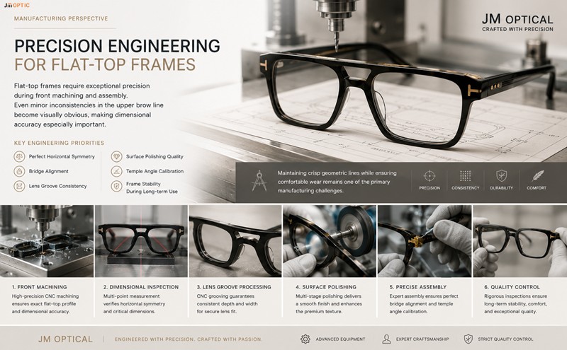 Precision engineering for flat-top frames