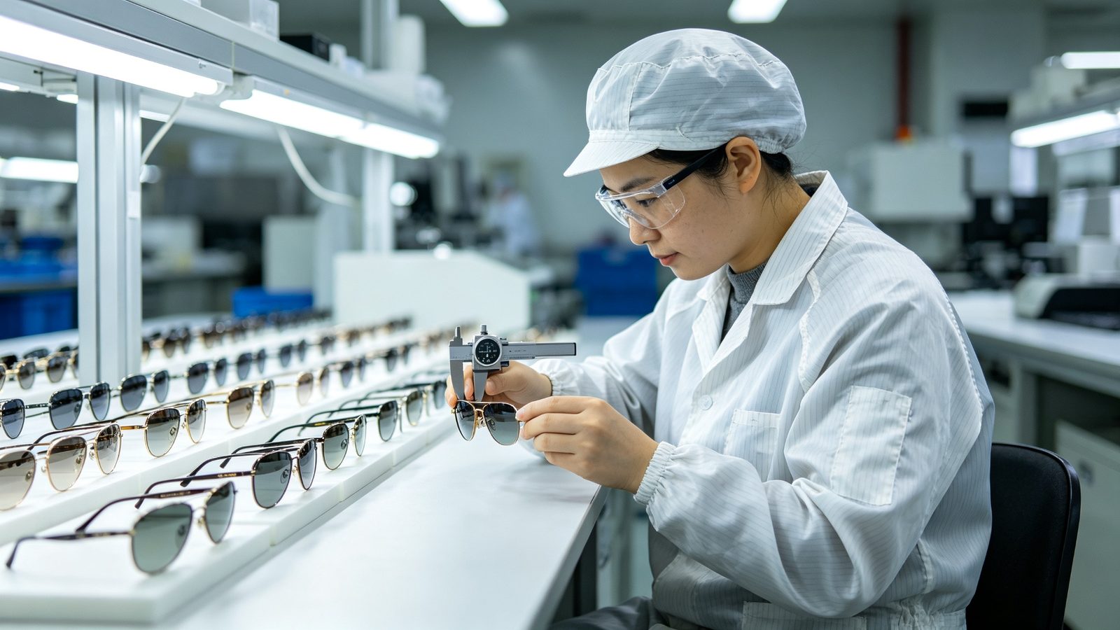 Eyewear manufacturing and quality control at JM Optical factory