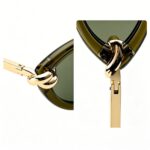 retro cat eye acetate sunglasses gold metal chain link accents women polarized fashion eyewear