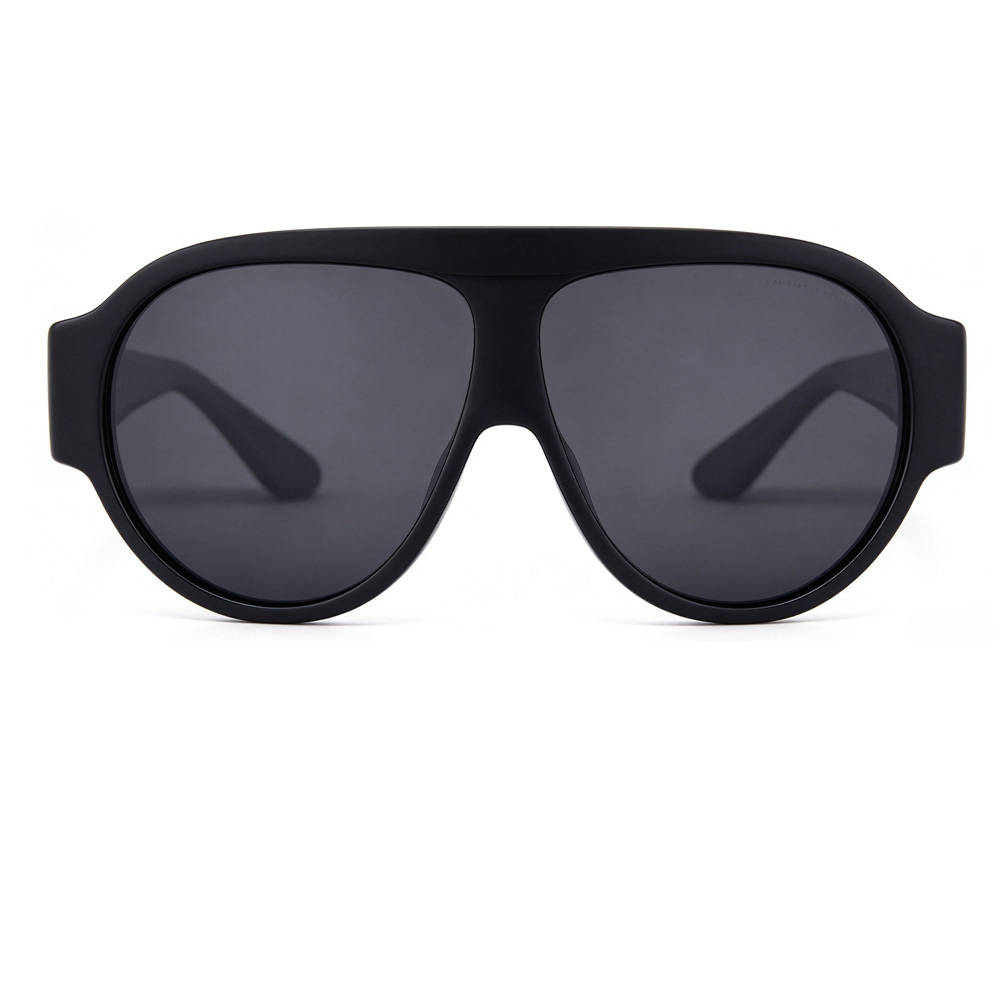 Oversized Pilot Acetate Shield Sunglasses
