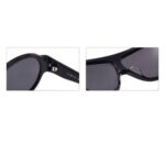 Close-up of acetate sunglasses hinge and nose pad detail